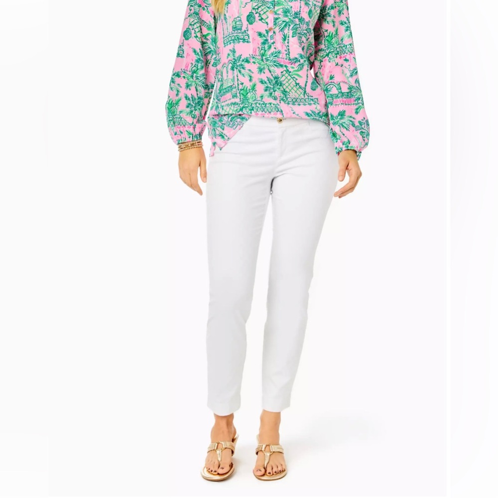 Lilly Pulitzer Kelly skinny ankle white pants nwt size 16